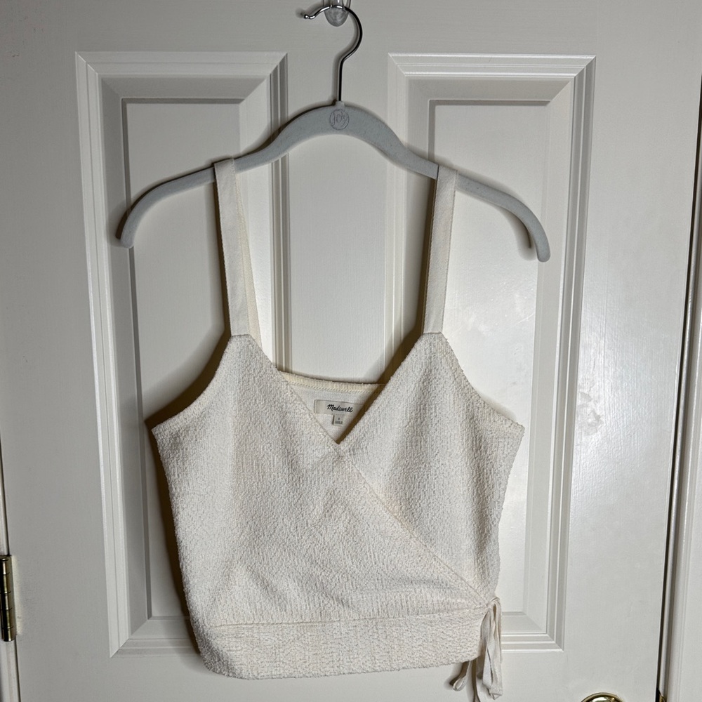 Madewell Cream Wrap Tank Top
